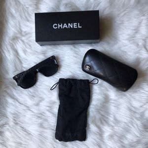 Chanel. Lambskin Butterfly Sunglasses